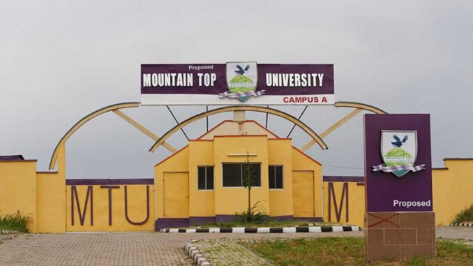 Mountain Top University Post UTME Form