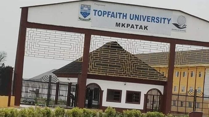 Topfaith University Post UTME form
